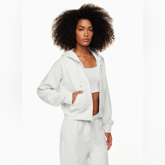 TNA Tops - TNA Cozy Fleece Boyfriend Crop Hoodie